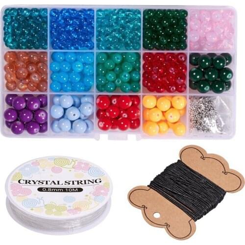 Mixed Glass Bead Bracelet Accessory Set Handmade Beaded Material Diy Jewelry Accessory