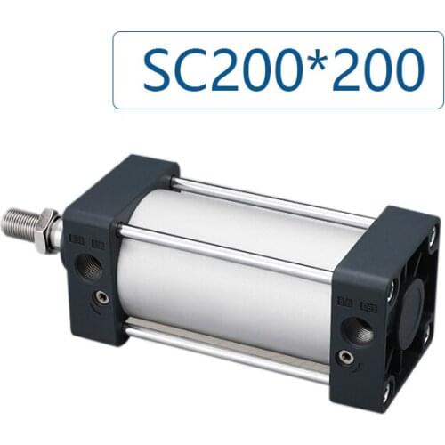 SC200*200 Standard pneumatic cylinder aluminum bore 200mm stroke 200mm SC200x200 cylinder, Optional magnet