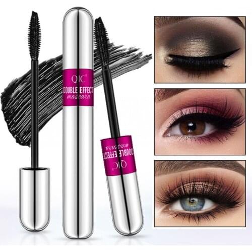 4d Silk Fiber Mascara Waterproof And Easy To Dry Natural Soft Long Eyelash Makeup Mascara Black Thick Eyelash Cosmetics