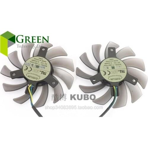 NEW 3X 40mm Hole Pitch 75X10MM Fan For MSI R6850hawk R6870 R6790 460GTX 560 570 580GTX Graphics Card fan blade 12V 0.25A