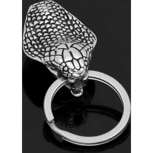 VikingCeltic 316L stainless steel viking snake animal keychain