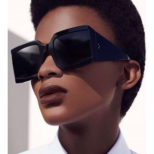 Brand Retro Big Frame Sunglasses Women Wide Shield Shades 2020 Lady Oversized Square Sun Glasses Vintage Eyewear Female UV400