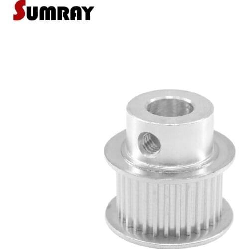 SUMRAY MXL 28T Timing Pulley 5/6/6.35/8mm Inner Bore Toothed Pulley 11mm Belt Width Stepper Motor Pulley for Laser Machine 2PCS
