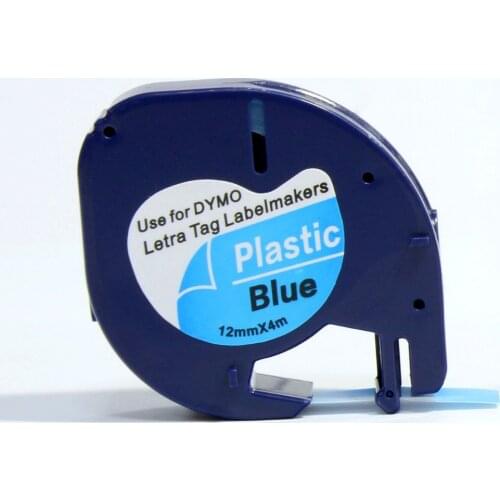 3PCS 91205 Dymo Letratag Printer Tape Compatible For Dymo Printer Black on Blue Printer Ribbon