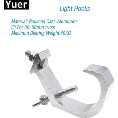 Aluminum Stage Light Hooks 30-50mm Load Bearing 40kg Disco DJ Club Lamp Equipment LED PAR Sound Party Mini Alloy Lights Hook