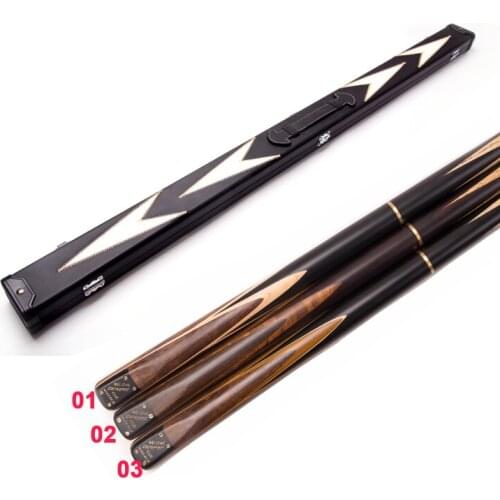 Free shipping 1pc 9.5mm Snooker Cue Sticks 3/4 Joint with four sides inlay+ 1pc snooker cue case set High quality