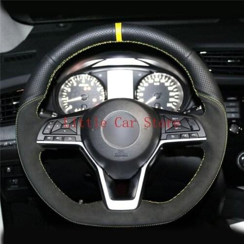 Steering Wheel Covers DIY Anti-Slip Wear-Resistant Cover For Nissan Qashqai X-Trail Juke Micra Serena 17-20 Car Interior
