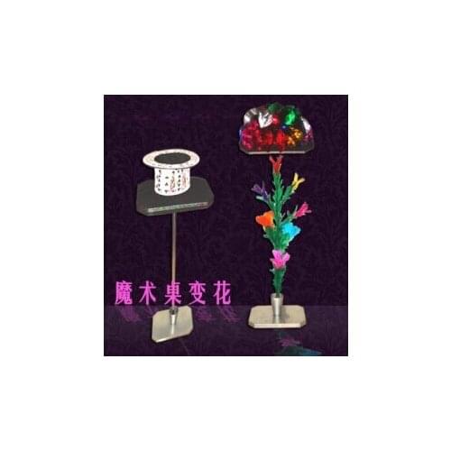Table To Feather Flower Shaun Flower Table And Mylar Flower Magic Trick Accessories Stage Magic Gimmick Magic Props Magican Show