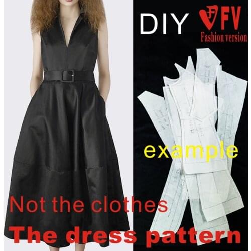 Ladies sleeveless dress version paper 1:1 garment sewing drawing BLQ-338