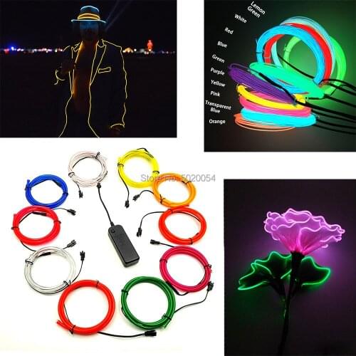 Stage Clothing Decor Flexible EL Neon Thread Wedding Party DIY Material Neon Light Lamp Waterproof Led Wire