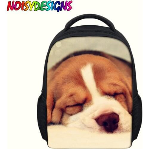 NOISYDESIGNS Animals Beagle Dog Pattern Baby School Bag for Children Kid Cute School Backpack Boys Girls Schoolbag Mochila Bolsa