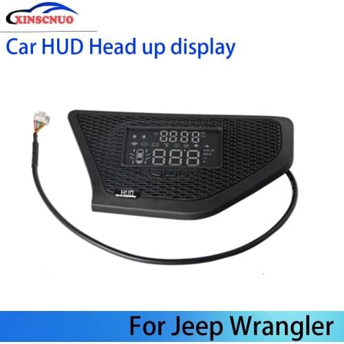 XINSCNUO Auto electronic HUD Head Up Display For Jeep Wrangler 2018 2019 2020 OBD HUD head-up display