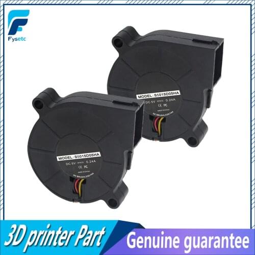 FYSETC Prusa Mini 3D Printer Parts DC 5V 5015 50mm Cooling Fan Sleeve Bearing Front Print Fan Cooler Radiator