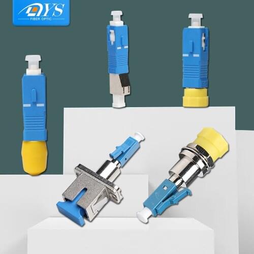 20pcs Fiber Optic Hybrid Adapter Converter FTTH Optical Fiber Coupler Connectors,Simplex SC/LC/FC/ST Female-Male