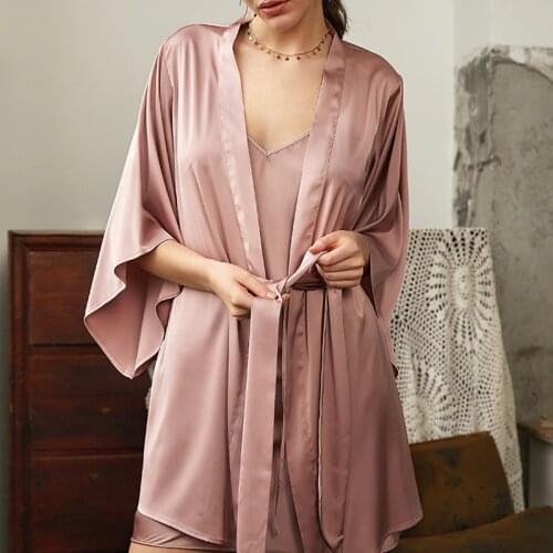 BALALOUM New Arrivals Women Robe Silk Sexy Kimono High Quality Nightgown Nightdress Wedding Bridal Party Bath Robes