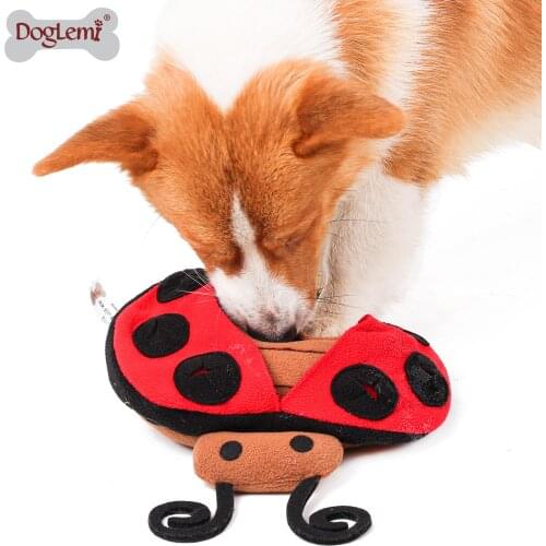 Dog Snuffling Toy Plush Pet Chew Toy Snuffling IQ Training Pet Snuffling Toys Ladybird Design Drop Shipping