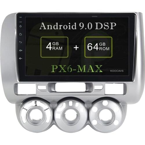 KOOCAVS 9" IPS Android 9.0 Car GPS Radio Player for Honda JAZZ FIT 2003 - 2008 with 4GB+64GB Stereo Multimedia Headunit