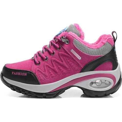 Outdoor trekking Women Shoes Fashion casual Plush Warm Non-slip Winter Travel Sneakers Sport Waterproof Climbing Wear-resistant