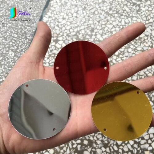 Wholesale Red,Gold,Silvery 30/38/50/90MM Big Size Round Double Hole Loose Sequin,Handmade Decoration Round Sequin S0372L