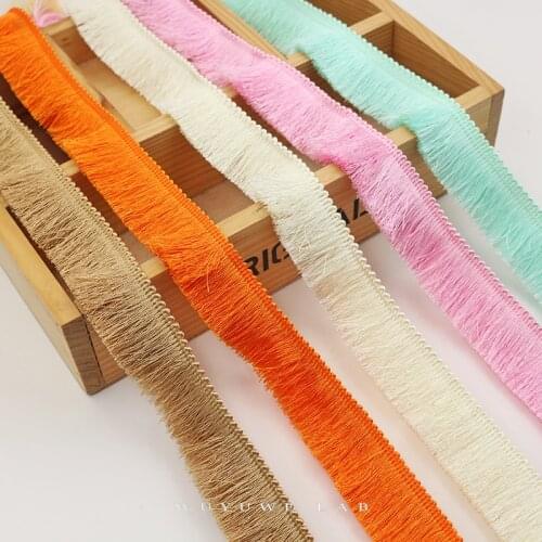 1m Thick Polyester Lace Fringe Trim Headgear Clothing Pillow Decoration Ribbon Colored Fringe 2.8cm Pink White Black Gray Green