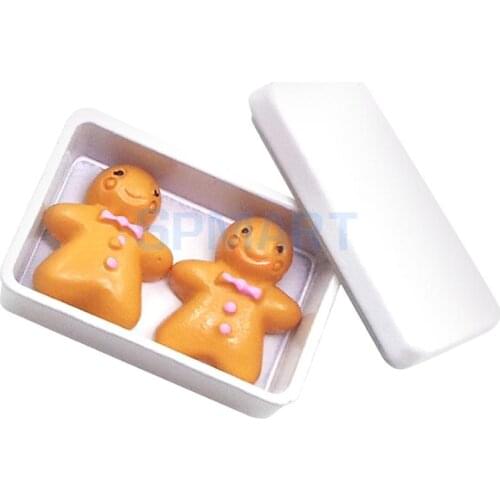 Cute 1:12 Dollhouse Miniature Mini Alloy Biscuit Box with Cookies for Furniture Decoration Accs Children Kids Toys