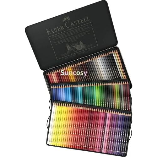 Faber-Castell Polychromos Artist Colored Pencils Set - Premium Quality Polychromos Colored Pencils 120 Tin Gift Set