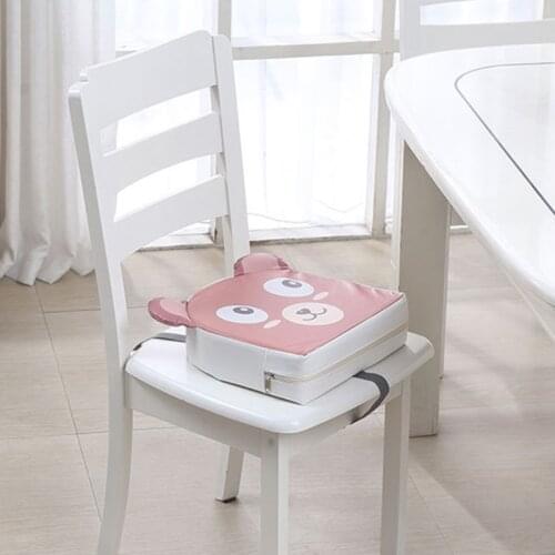 Portable PU Leather High Chair Pad Booster Dining Room Adjustable Detachable Sponge Seat Cushion for Toddler Kids Baby