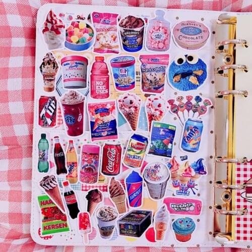 12PCS cute Cute soda snacks Paper Sticker Decoration DIY Ablum Diary Scrapbooking Label Sticker Cute Stationery