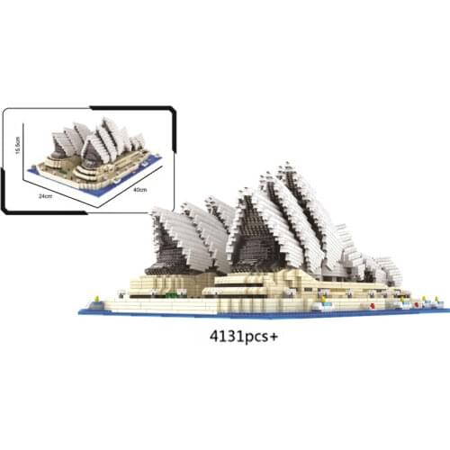 Disney Mickey Around the World micro diamond block Australia Sydney Opera House model building brick educational toy nanobrick