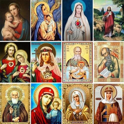 5D Full Square Diamond Painting Jesus Religion Cross Stitch Kit Embroidery Mosaic Portrait DIY Home Decoration Gift Christianity