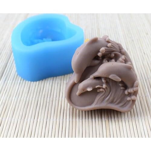 Dolphin Shape Silicone Soap Mold Handmade Craft Resin Mould