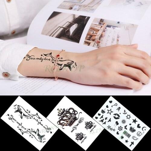 Waterproof Temporary Tattoo Sticker owl fox planet flower butterfly small art tatto flash tatoo fake tattoos for women men kid