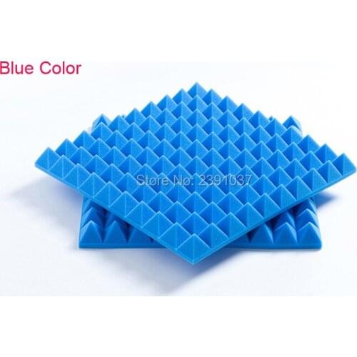 China factory Blue color High Density Sound Proof Acoustic Foam 30pices big size 50x50cm