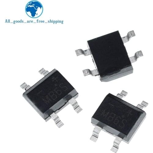 10pcs 600V 0.5A SOP-4 SMD rectifier diode bridge mb6s