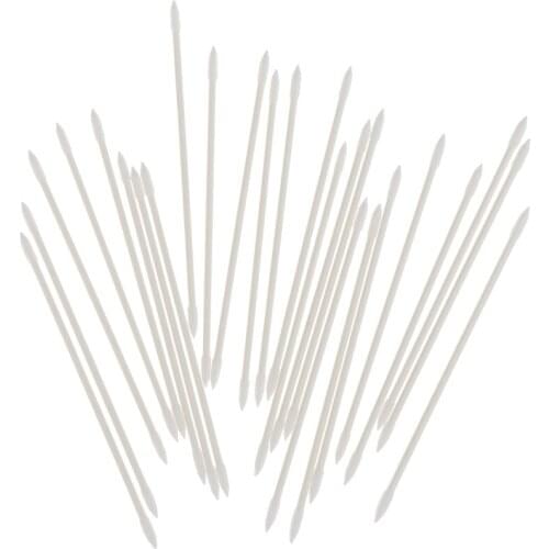 25Pcs/pack Earphone Earbuds Tips Headset Case Disposable Stick Cleaning Tool Protector Cotton Disposable Stick Cleaning Tool