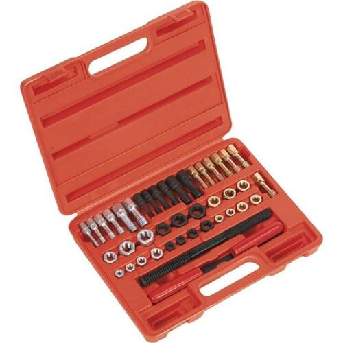 42Pcs Taps Dies Thread Repair Tool Re-Thread Set For Automobile Motorcycle Truck Tracto