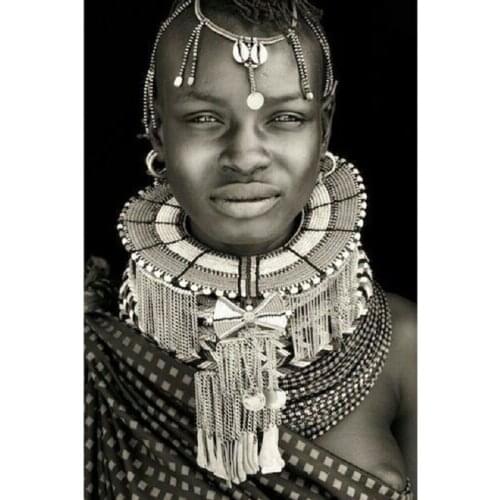 5D DIY square/round Diamond painting African woman Cross Stitch Diamond Embroidery Pattern Rhinestone home decor J1237