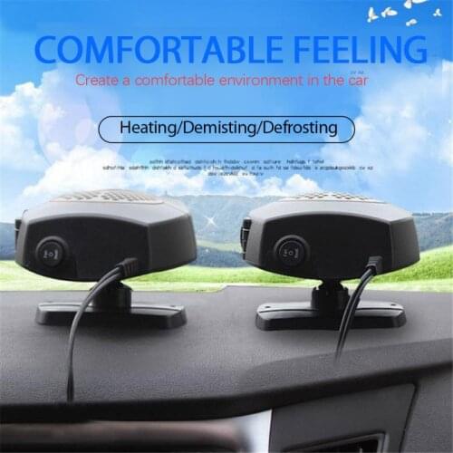 Car Heater Electric Heater Heating Cooling Fan 12V/24V 200W Portable Dryer Windshield Demister Defroster Auto Electric Heater