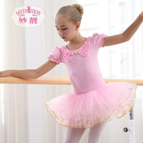 Girls Ballet Dress Children Dance Clothing Kids Ballet Dresses for Girls Gymnastics Dance Tutu Leotard Girl Dancewear B-4662