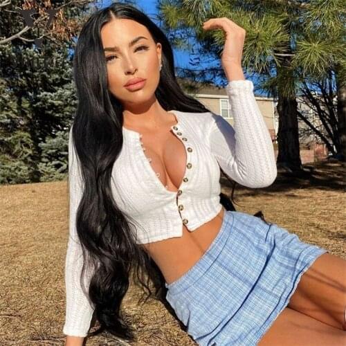 Bodycon Crop Tops Gothic Harajuku Zipper Long Sleeve Solid Color Long Sleeve Top Slim Sexy Knitted Long Sleeve Breasted Sweater