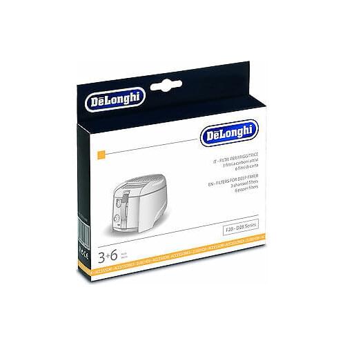 DELONGHI 3 filters activated carbon + 6 cloths Fryer ROTOFRY F28533 D28313