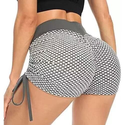 Breathable Sexy Fitness Push Ups Comfortable Yoga Shorts,New Fashion Womens Beautiful Honeycomb Seamless High Waist Tights 2021