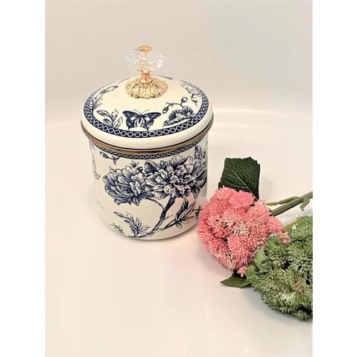 Ezem 3095 B 12 cm Blue Enamel Jar