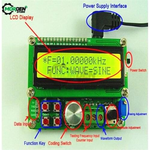 5V 0~55MHz DDS Signal Generator Direct Digital Synthesis for HAM Radio VFO Wireless Based AD9850 DDS Function Generator Dropship