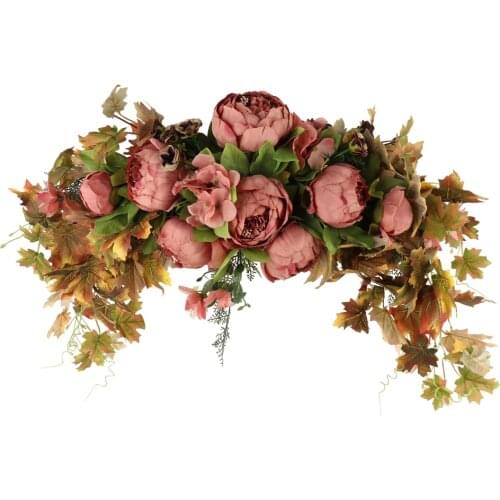 Artificial Wreath Garland Flowers Wedding Wall Hangings Boho Style Festive Photo Props Supplies Nordic Front Door Hanging Decor