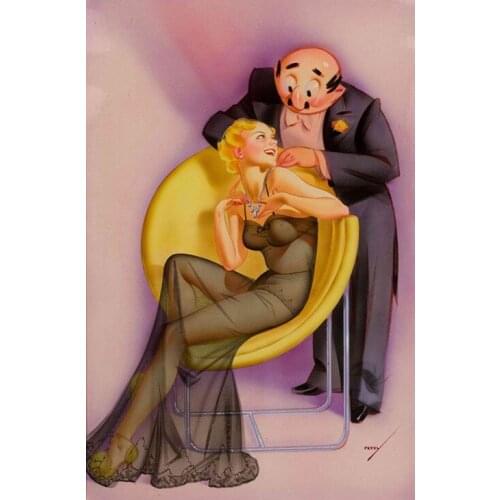 Impression cartoon people sexy women cute Mr canvas printings oil painting printed on canvas home wall art decoration pictures