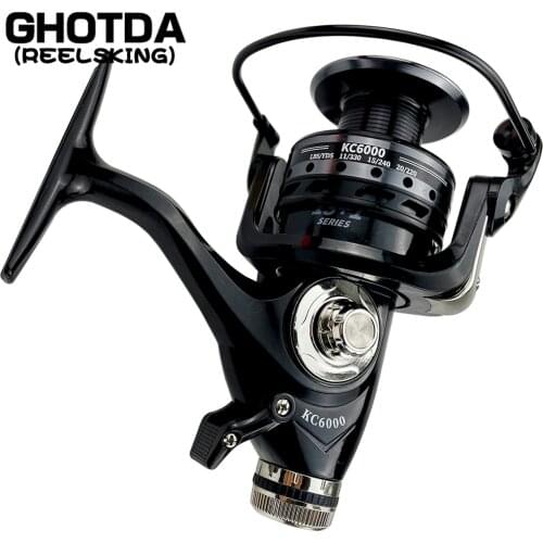 Spinning Reels Carrete de pesca 5.2:1 Metal Spool Front and Rear Brake Fishing Reel Saltwater Reel for Fishing