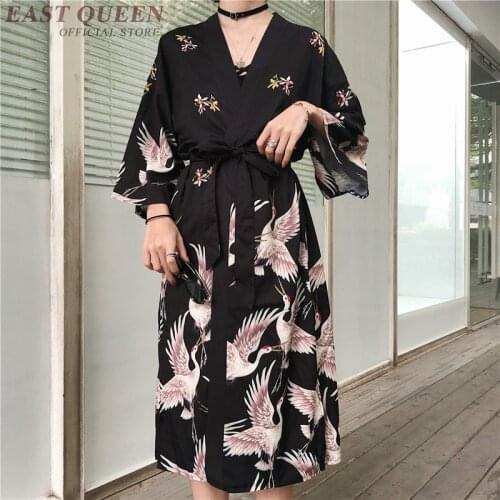 Long shirt female kimonos woman 2019 Japanese harajuku kimono cardigan yukata female Japanese streetwear AE005