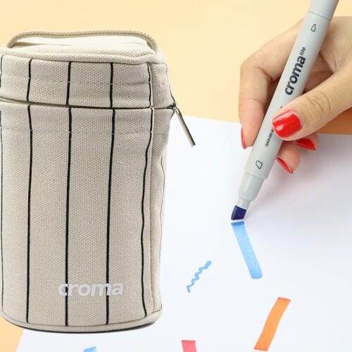 Croma Art Markers Brush Pen 12/24/36/48/60/72/216 Colors Sketch Alcohol Based Markers Dual Headed Manga Design Pens Art Supplies