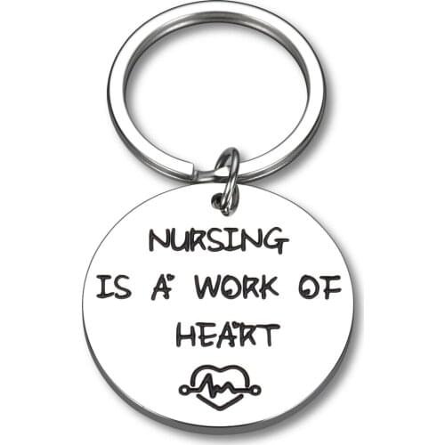 Nurse Graduation Key Chains Gift for Nurse Men Women Nursing Is A Work of Heart Graduation Gifts Nurses Week Presents